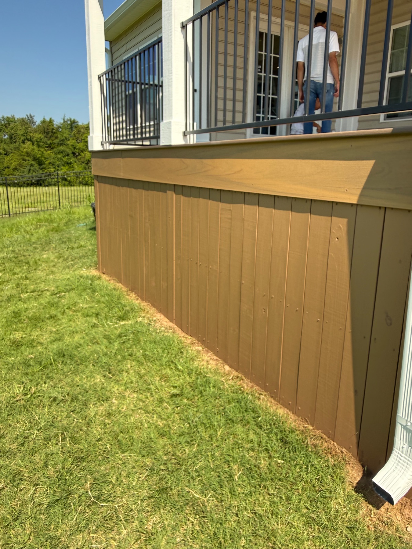 Finished deck skirting