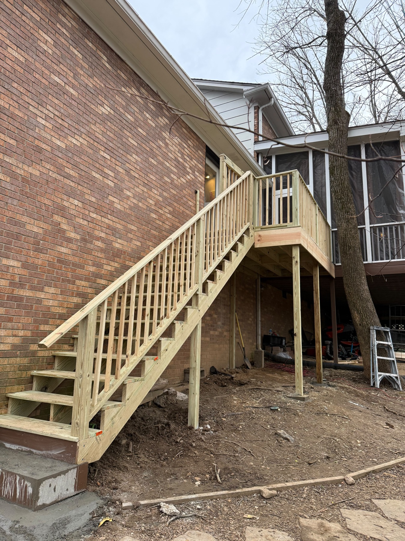 New exterior stairs