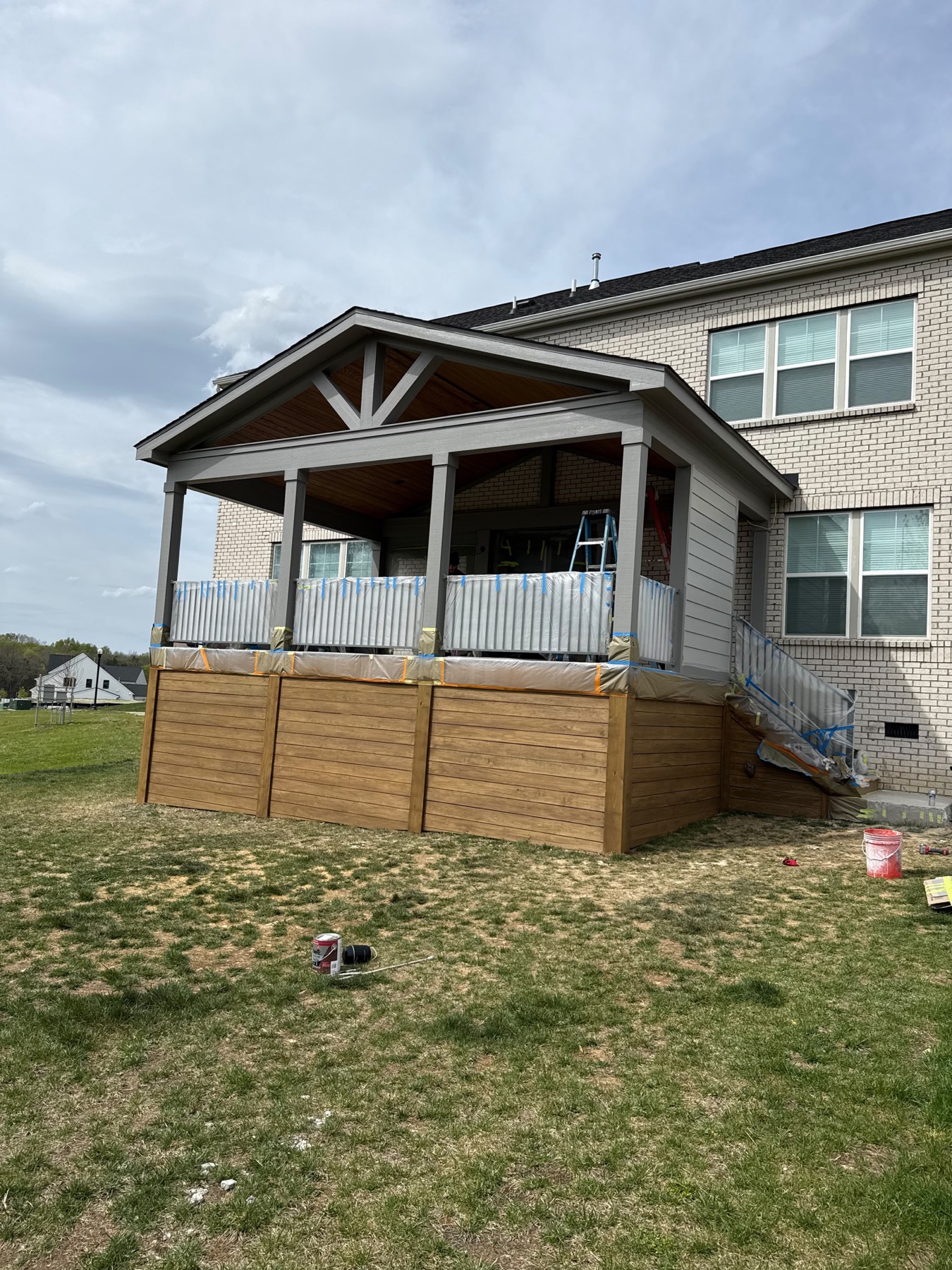 Covered porch addition