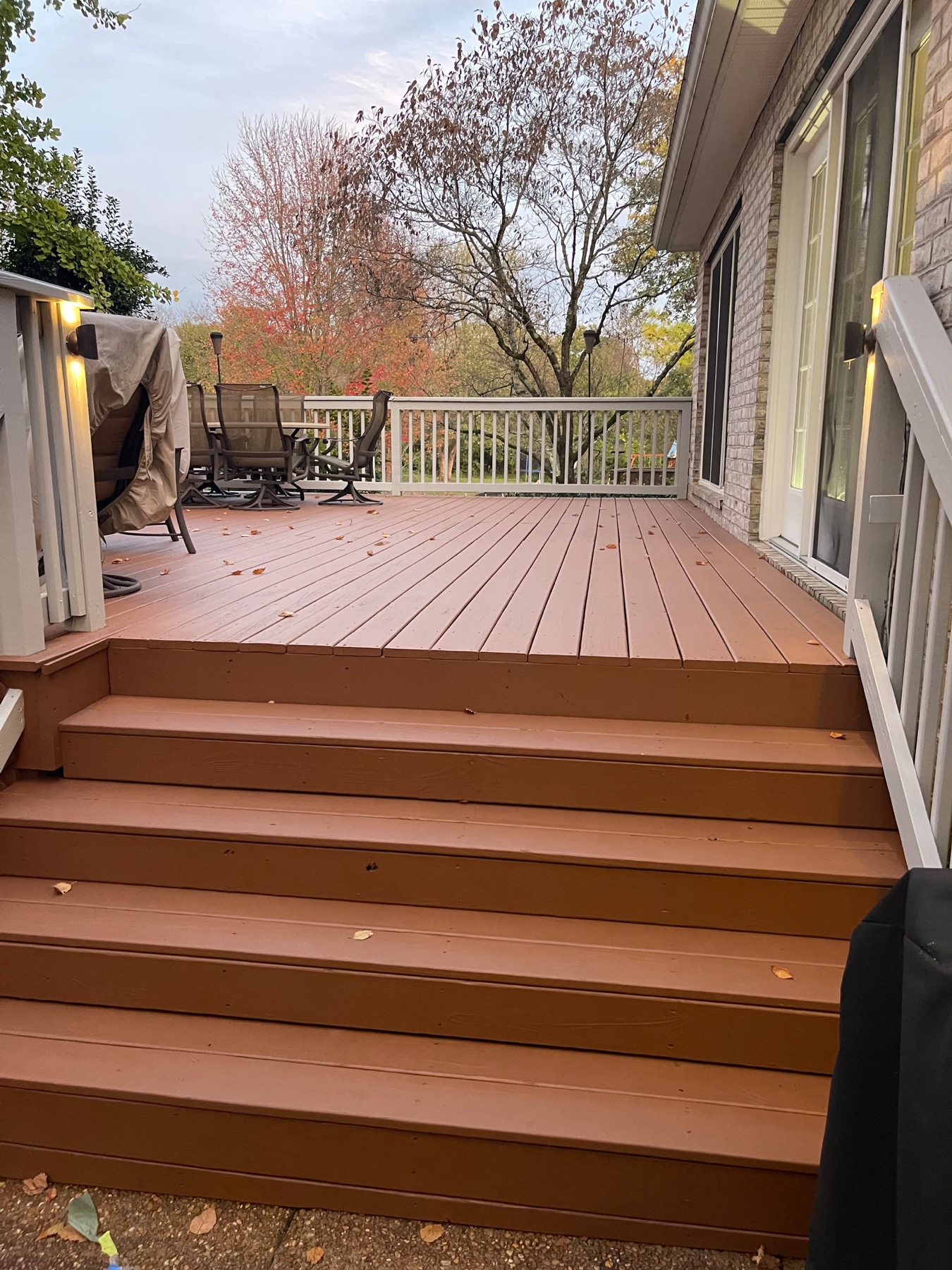 Finished outdoor deck