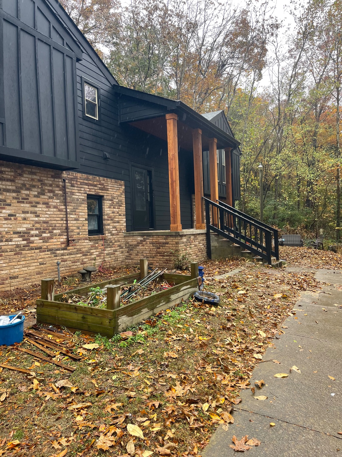 Completed dark exterior renovation