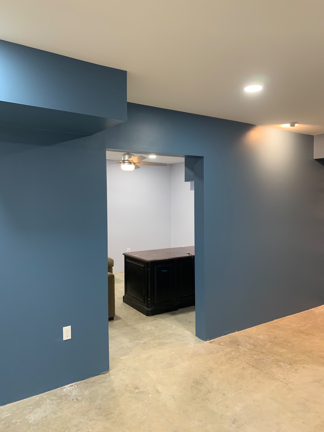 Blue interior finish