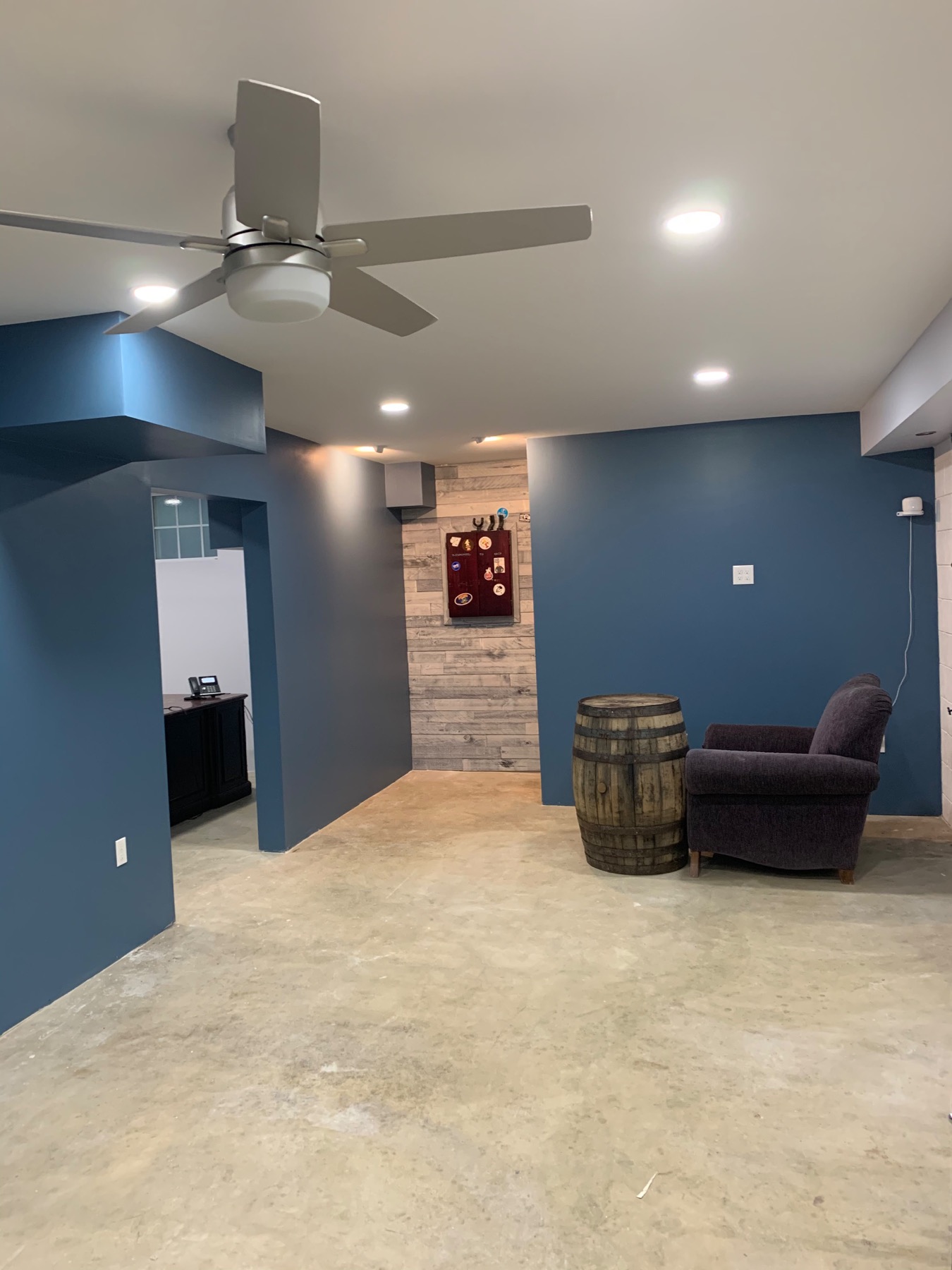 Finished basement interior