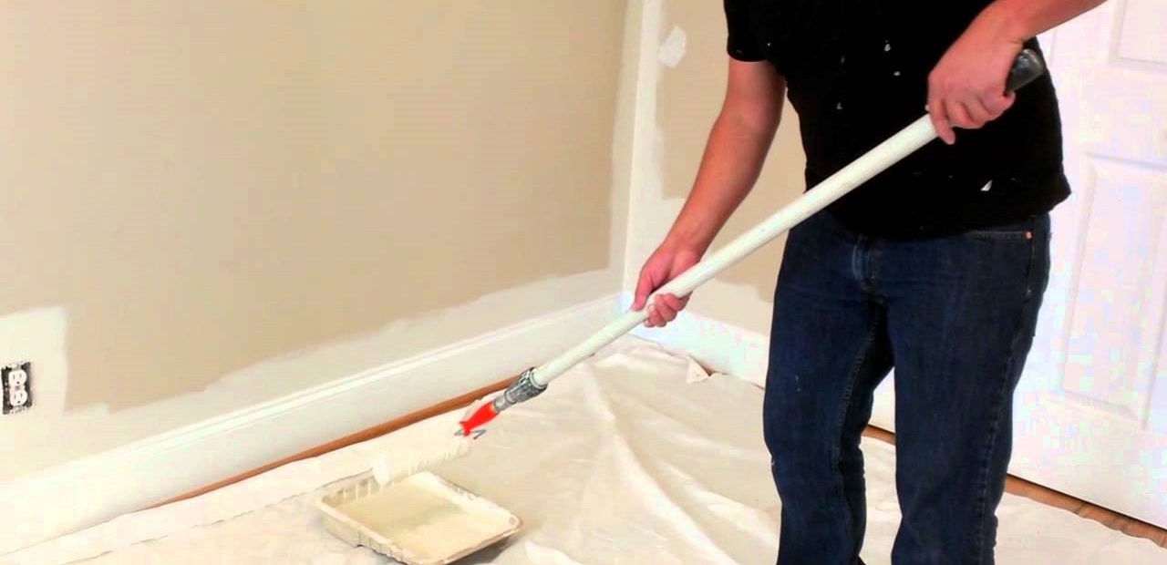 Professional interior painting in progress